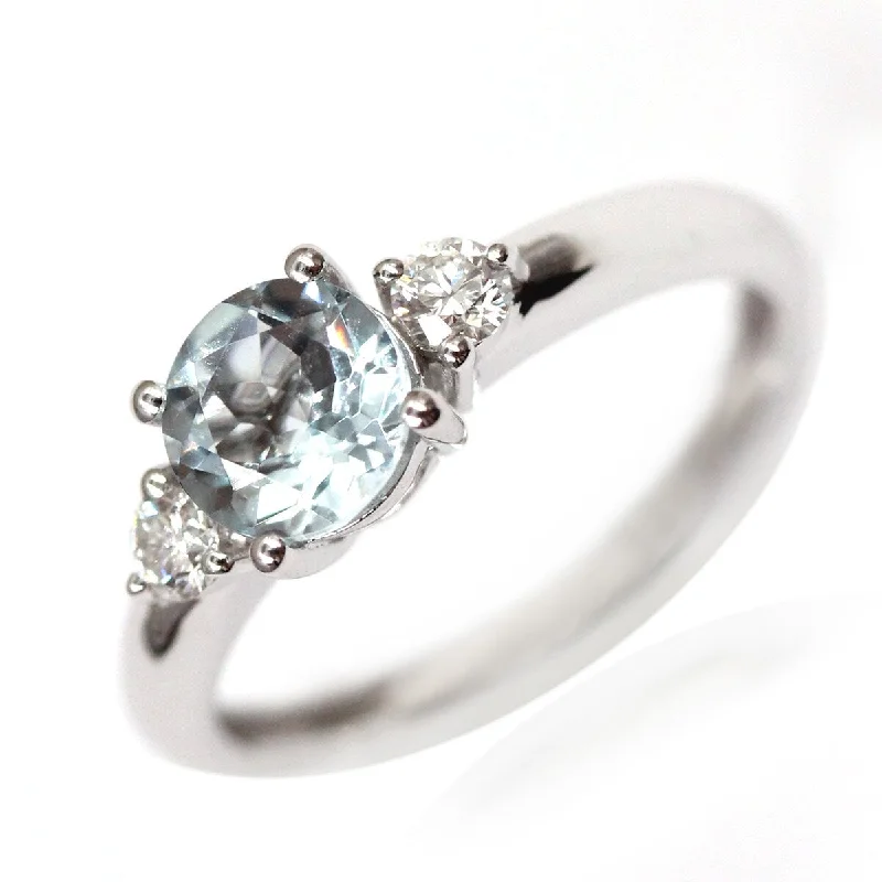 Emerald Gemstone Rings Set in Platinum with Filigree Work for a Vintage - Inspired Look14Kt White Gold Aquamarine and Diamond Ring Emerald Gemstone Rings Set in Platinum with Filigree Work for a Vintage - Inspired Look14Kt White Gold Aquamarine and Diamond Ring