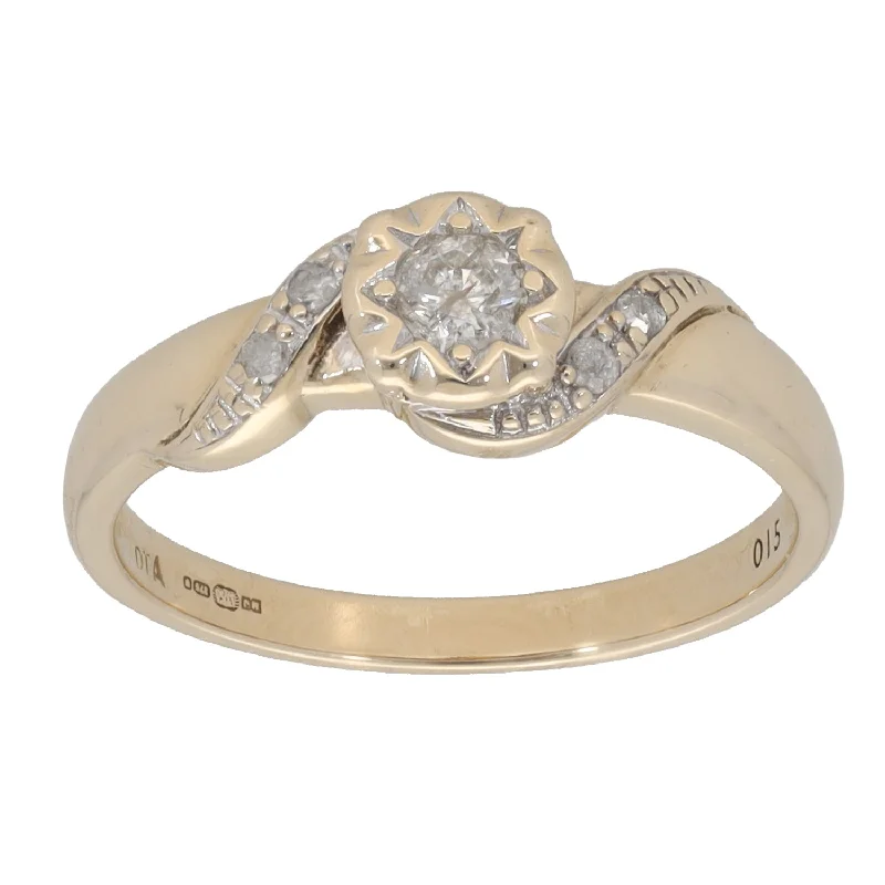 Men's Tanzanite Engagement Rings in Palladium with a Three - Stone Arrangement9ct Gold 0.15ct Diamond Solitaire Ring With Accent Stones Size K Men's Tanzanite Engagement Rings in Palladium with a Three - Stone Arrangement9ct Gold 0.15ct Diamond Solitaire Ring With Accent Stones Size K