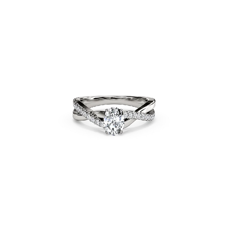 Men's Peridot Engagement Rings in 14K Gold - Filled Metal with a Micro - Pave SettingThe Studio Collection Oval Center Diamond Crossover Engagement Ring Men's Peridot Engagement Rings in 14K Gold - Filled Metal with a Micro - Pave SettingThe Studio Collection Oval Center Diamond Crossover Engagement Ring