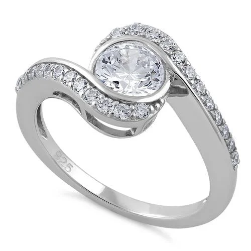 Men's Amethyst Engagement Rings in Sterling Silver with a Contemporary Geometric SettingSterling Silver The Eye Clear CZ Ring Men's Amethyst Engagement Rings in Sterling Silver with a Contemporary Geometric SettingSterling Silver The Eye Clear CZ Ring