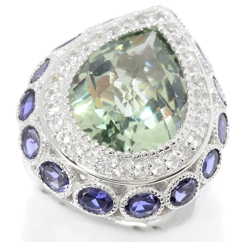 Tourmaline Gemstone Rings in 18K Two - Tone Gold with a Floral - Shaped Setting for a Feminine TouchDallas Prince Designs Sterling Silver 12.45ctw Amethyst & Multi Gemstone Pear Shaped Ring Tourmaline Gemstone Rings in 18K Two - Tone Gold with a Floral - Shaped Setting for a Feminine TouchDallas Prince Designs Sterling Silver 12.45ctw Amethyst & Multi Gemstone Pear Shaped Ring