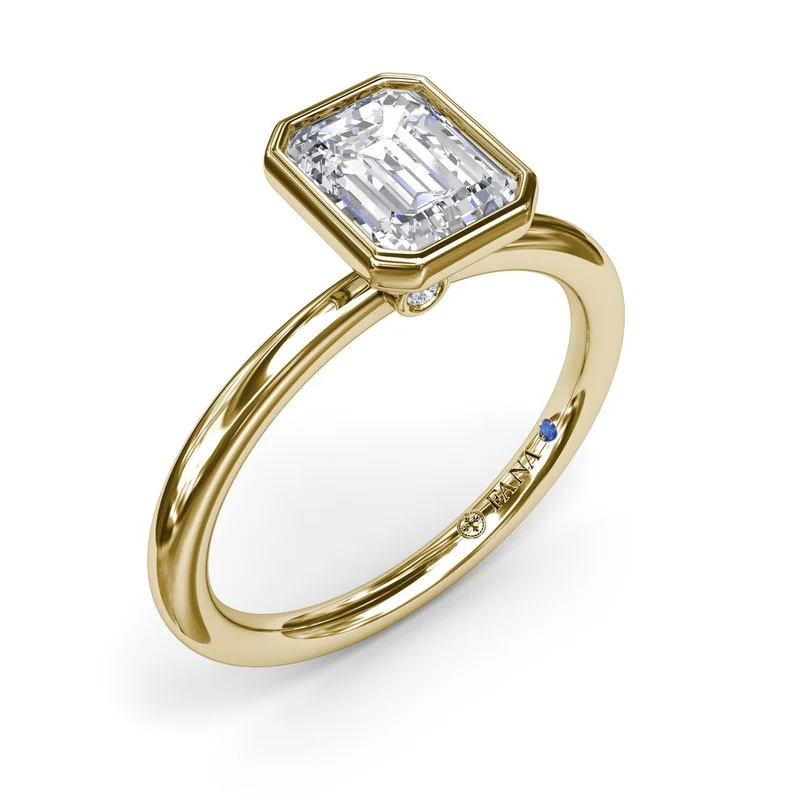 Men's Tourmaline Engagement Rings in 18K Two - Tone Gold with a Floral - Inspired SettingBezel Set Semi-Mount Ring Men's Tourmaline Engagement Rings in 18K Two - Tone Gold with a Floral - Inspired SettingBezel Set Semi-Mount Ring