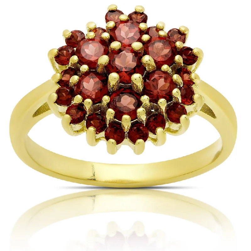 Ruby Gemstone Rings in 14K Yellow Gold with a Solitaire Setting for a Classic and Bold StatementDolce Giavonna Gold Over Sterling Silver Garnet Cluster Design Ring Ruby Gemstone Rings in 14K Yellow Gold with a Solitaire Setting for a Classic and Bold StatementDolce Giavonna Gold Over Sterling Silver Garnet Cluster Design Ring