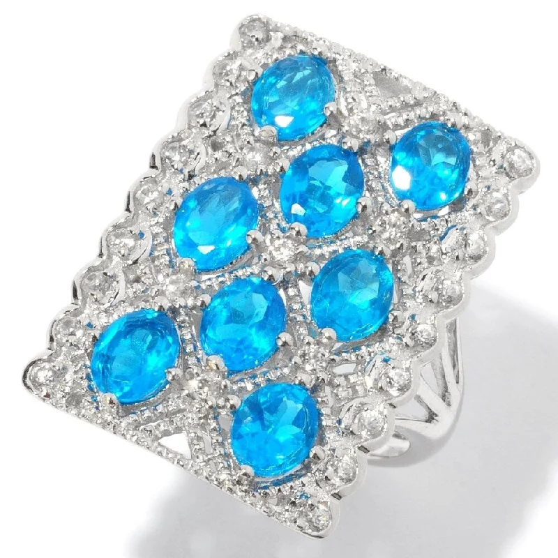 Opal Gemstone Rings in Rose Gold with a Milgrain Edge for a Feminine and Romantic Style14k Gold Apatite and White Zircon Rectangle Ring Opal Gemstone Rings in Rose Gold with a Milgrain Edge for a Feminine and Romantic Style14k Gold Apatite and White Zircon Rectangle Ring