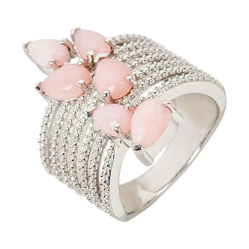 Alexandrite Gemstone Rings in Platinum with a Hidden Halo for a Rare and Luxurious Piece925 Sterling Silver Pink Opal Ring Alexandrite Gemstone Rings in Platinum with a Hidden Halo for a Rare and Luxurious Piece925 Sterling Silver Pink Opal Ring
