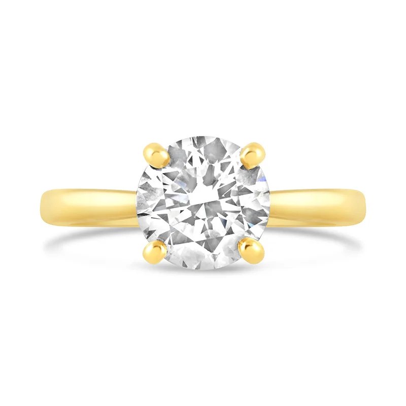Round Brilliant 4 Claw Solitaire Engagement Ring 2.06ct