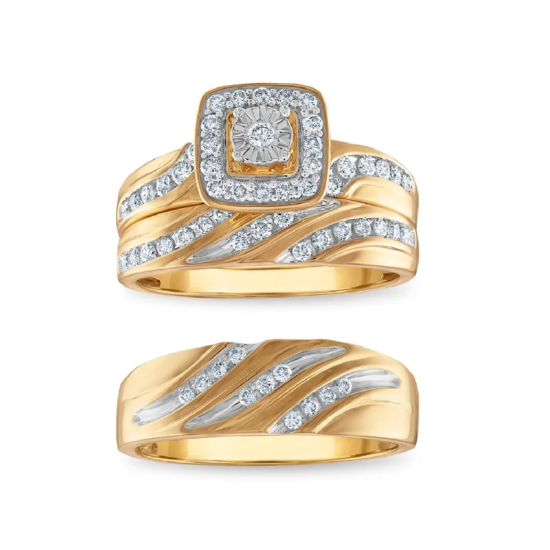 Men's Garnet Engagement Rings in 18K Gold Vermeil with Intricate Engraved DetailsEcoLove 5/8 CTW Lab Grown Diamond Halo Cluster Wedding Trio Set in 10KT Yellow Gold Men's Garnet Engagement Rings in 18K Gold Vermeil with Intricate Engraved DetailsEcoLove 5/8 CTW Lab Grown Diamond Halo Cluster Wedding Trio Set in 10KT Yellow Gold