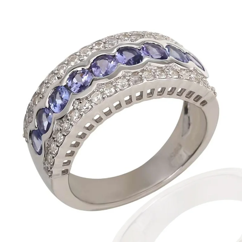 Alexandrite Gemstone Rings in Platinum with a Hidden Halo for a Rare and Luxurious Piece925 Sterling Silver Tanzanite And White Natural Zircon Band Ring Alexandrite Gemstone Rings in Platinum with a Hidden Halo for a Rare and Luxurious Piece925 Sterling Silver Tanzanite And White Natural Zircon Band Ring