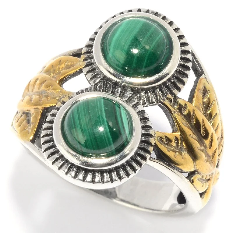 Emerald Gemstone Rings Set in Platinum with Filigree Work for a Vintage - Inspired Look925 Sterling Silver Malachite Ring Emerald Gemstone Rings Set in Platinum with Filigree Work for a Vintage - Inspired Look925 Sterling Silver Malachite Ring