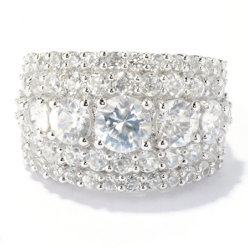 Topaz Gemstone Rings in 10K Gold with a Channel - Set Design for a Contemporary and Durable OptionSterling Silver 7.65Ctw White Natural Zircon Band Ring Topaz Gemstone Rings in 10K Gold with a Channel - Set Design for a Contemporary and Durable OptionSterling Silver 7.65Ctw White Natural Zircon Band Ring