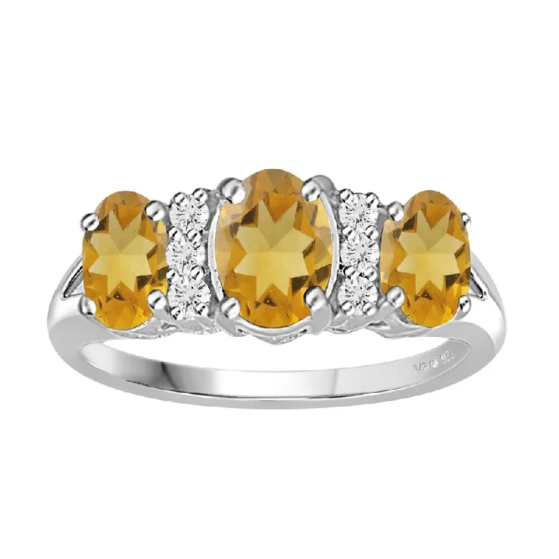 Jasper Gemstone Rings in 18K Gold Vermeil with a Matte Finish for a Subtle and Elegant LookV3 Jewelry 925 Sterling Silver with Oval Shape Natural Citrine and White Topaz Three Stone Ring for Women Jasper Gemstone Rings in 18K Gold Vermeil with a Matte Finish for a Subtle and Elegant LookV3 Jewelry 925 Sterling Silver with Oval Shape Natural Citrine and White Topaz Three Stone Ring for Women