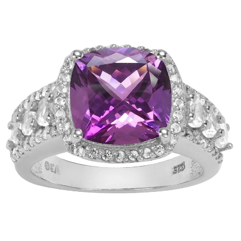 Garnet Gemstone Rings in 18K Gold Vermeil with Intricate Engravings for a Traditional AestheticSterling Silver with Natural Amethyst and Natural White Topaz Classic Ring Garnet Gemstone Rings in 18K Gold Vermeil with Intricate Engravings for a Traditional AestheticSterling Silver with Natural Amethyst and Natural White Topaz Classic Ring