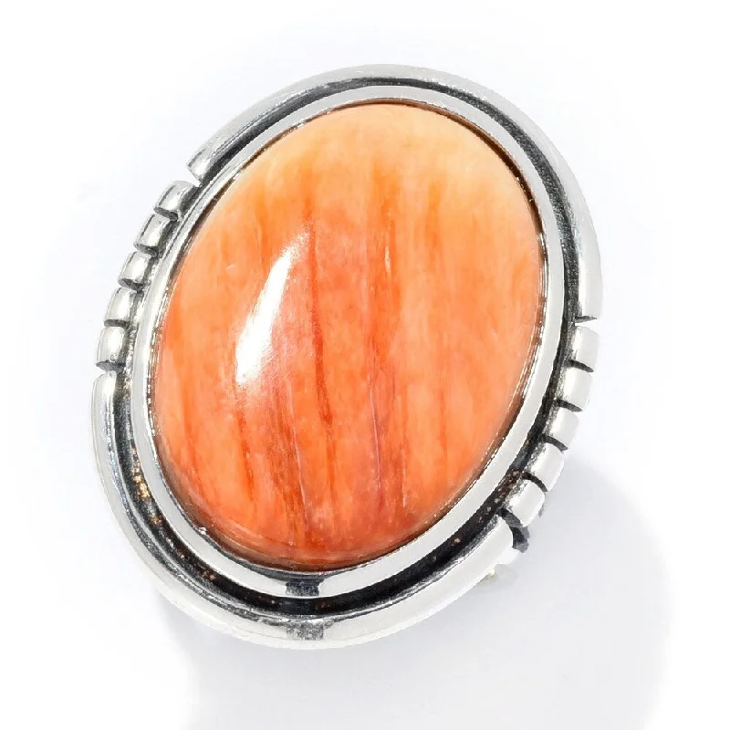 Iolite Gemstone Rings in 10K Gold with a Twisted Band for a Distinctive and Stylish AccessorySterling Silver Orange Spiny Oyster Ring Iolite Gemstone Rings in 10K Gold with a Twisted Band for a Distinctive and Stylish AccessorySterling Silver Orange Spiny Oyster Ring