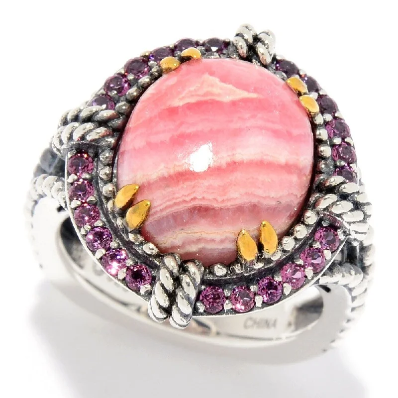 Malachite Gemstone Rings in 14K Gold with a Carved Stone for a Unique and Artistic AppealSterling Silver Rhodochrosite & Rhodolite Garnet Halo Ring Malachite Gemstone Rings in 14K Gold with a Carved Stone for a Unique and Artistic AppealSterling Silver Rhodochrosite & Rhodolite Garnet Halo Ring
