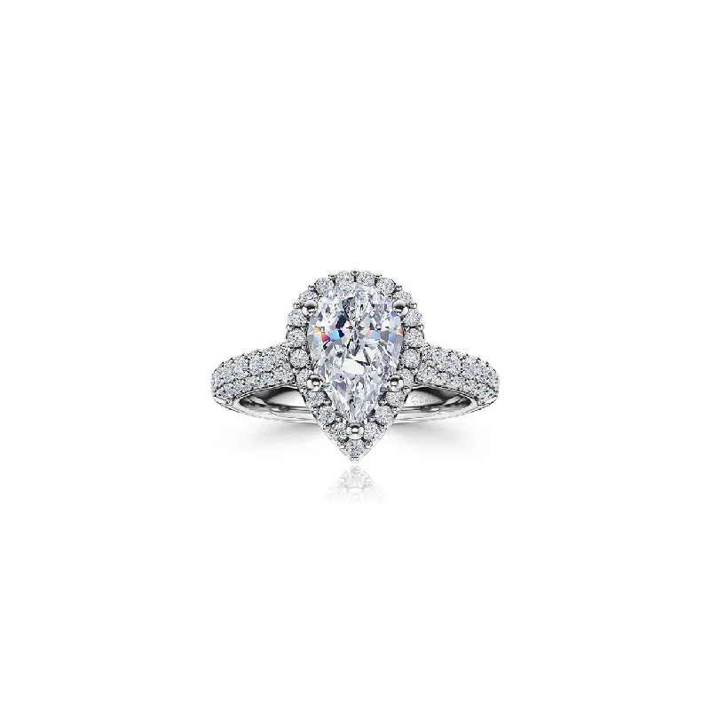 Men's Garnet Engagement Rings in 18K Gold Vermeil with Intricate Engraved DetailsThe Studio Collection Pear Shape Diamond Halo Pavé Shank Engagement Ring Men's Garnet Engagement Rings in 18K Gold Vermeil with Intricate Engraved DetailsThe Studio Collection Pear Shape Diamond Halo Pavé Shank Engagement Ring