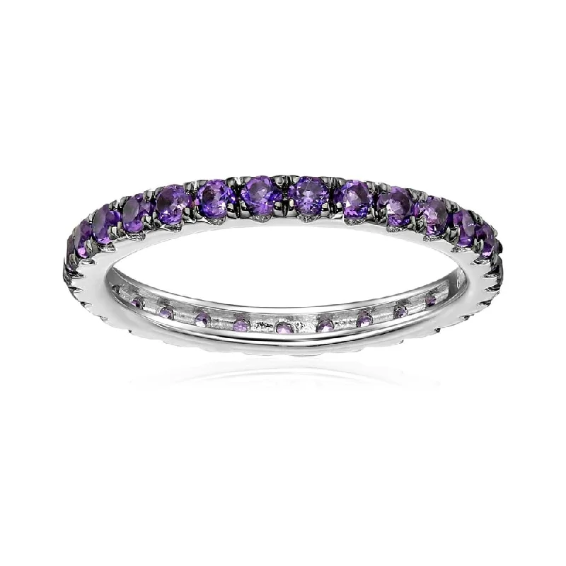Topaz Gemstone Rings in 10K Gold with a Channel - Set Design for a Contemporary and Durable OptionSterling Silver African Amethyst Eternity Band Ring Topaz Gemstone Rings in 10K Gold with a Channel - Set Design for a Contemporary and Durable OptionSterling Silver African Amethyst Eternity Band Ring