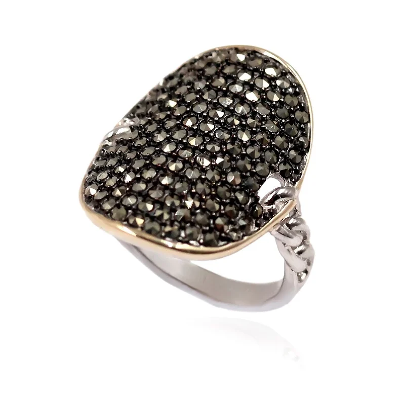 Citrine Gemstone Rings in Stainless Steel with a Stackable Design for a Trendy Everyday Wear14k Gold and Sterling Silver Marcasite Ring Citrine Gemstone Rings in Stainless Steel with a Stackable Design for a Trendy Everyday Wear14k Gold and Sterling Silver Marcasite Ring