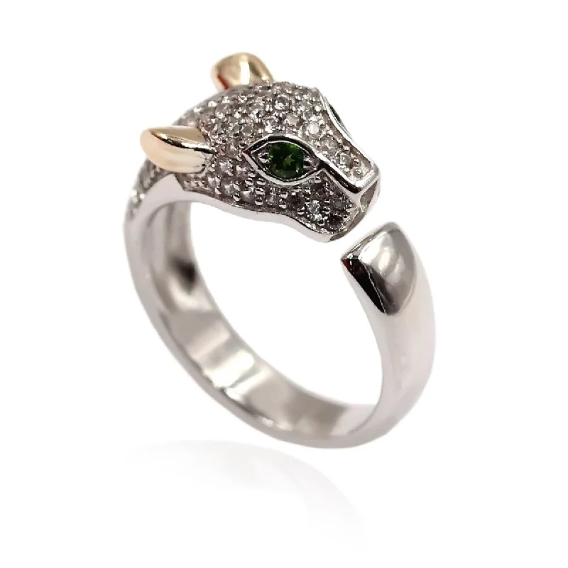 Moonstone Gemstone Rings in Silver - Plated Copper with a Celtic - Inspired Pattern for a Mystical Vibe14k Gold and Sterling Silver Chrome Diopside and Zircon Ring Moonstone Gemstone Rings in Silver - Plated Copper with a Celtic - Inspired Pattern for a Mystical Vibe14k Gold and Sterling Silver Chrome Diopside and Zircon Ring
