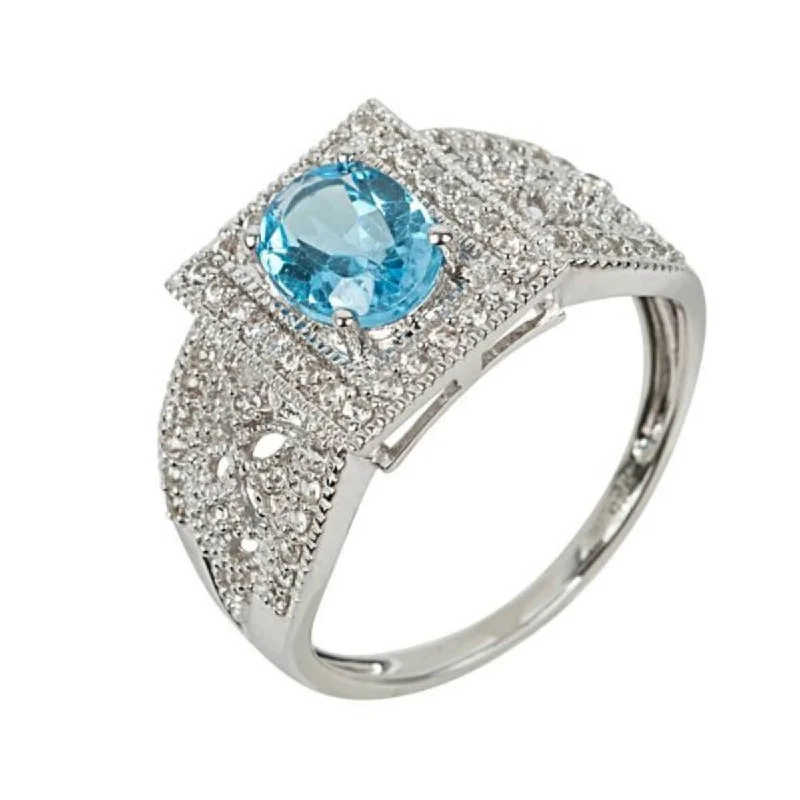 Lapis Lazuli Gemstone Rings in Sterling Silver with a Star - Shaped Setting for a Celestial - Inspired Piece925 Sterling Silver Swiss Blue Topaz and White Natural Zircon Ring Lapis Lazuli Gemstone Rings in Sterling Silver with a Star - Shaped Setting for a Celestial - Inspired Piece925 Sterling Silver Swiss Blue Topaz and White Natural Zircon Ring