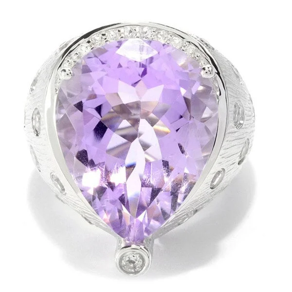 Citrine Gemstone Rings in Stainless Steel with a Stackable Design for a Trendy Everyday WearSterling Silver Pear-cut Pink Amethyst and White Topaz Wide Band Ring Citrine Gemstone Rings in Stainless Steel with a Stackable Design for a Trendy Everyday WearSterling Silver Pear-cut Pink Amethyst and White Topaz Wide Band Ring