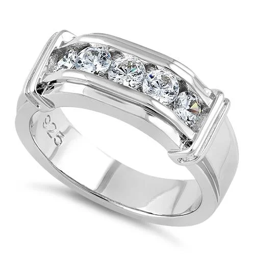 Men's Amethyst Engagement Rings in Sterling Silver with a Contemporary Geometric SettingSterling Silver Men's CZ Rings Men's Amethyst Engagement Rings in Sterling Silver with a Contemporary Geometric SettingSterling Silver Men's CZ Rings