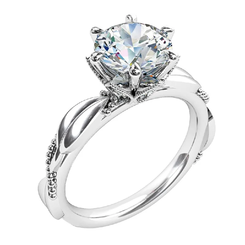Men's Opal Engagement Rings in 10K Gold with a Milgrain - Trimmed BandSeraphina