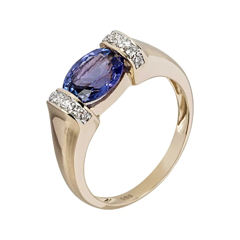 Ruby Gemstone Rings in 14K Yellow Gold with a Solitaire Setting for a Classic and Bold Statement14K Gold Tanzanite and Diamond Ring Ruby Gemstone Rings in 14K Yellow Gold with a Solitaire Setting for a Classic and Bold Statement14K Gold Tanzanite and Diamond Ring