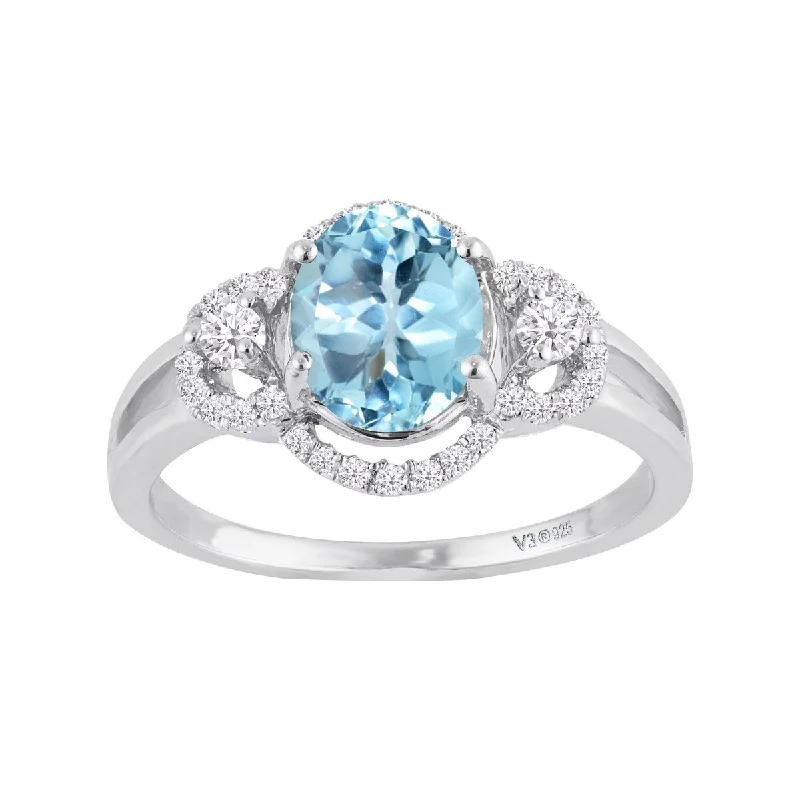 Sapphire Gemstone Rings in 18K White Gold with Diamond Accents for an Elegant EngagementSterling Silver with Natural Sky Blue Topaz and White Zircon Halo Ring Sapphire Gemstone Rings in 18K White Gold with Diamond Accents for an Elegant EngagementSterling Silver with Natural Sky Blue Topaz and White Zircon Halo Ring