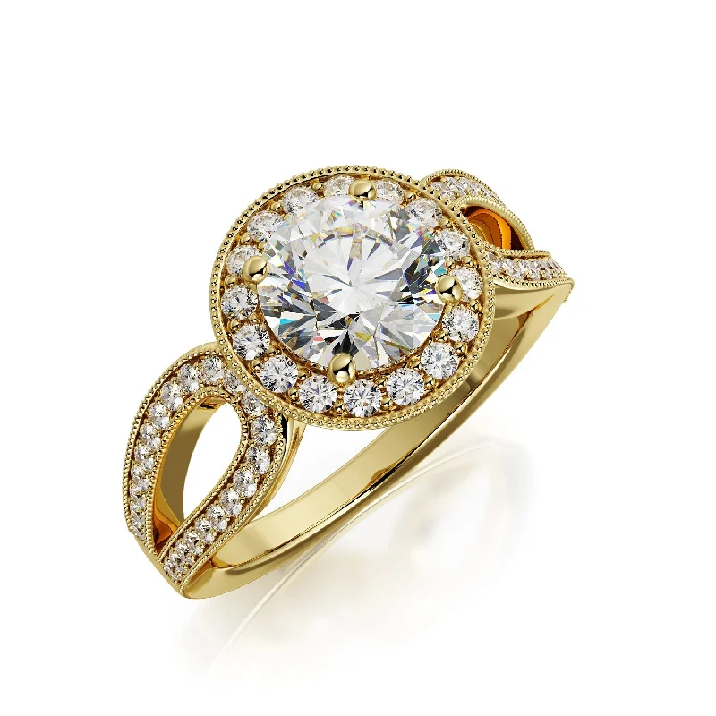 Men's Aquamarine Engagement Rings in 9K Gold with a Bezel - Set StoneGu?ng split shank Natural Round Cut Diamond Engagement Ring Men's Aquamarine Engagement Rings in 9K Gold with a Bezel - Set StoneGu?ng split shank Natural Round Cut Diamond Engagement Ring