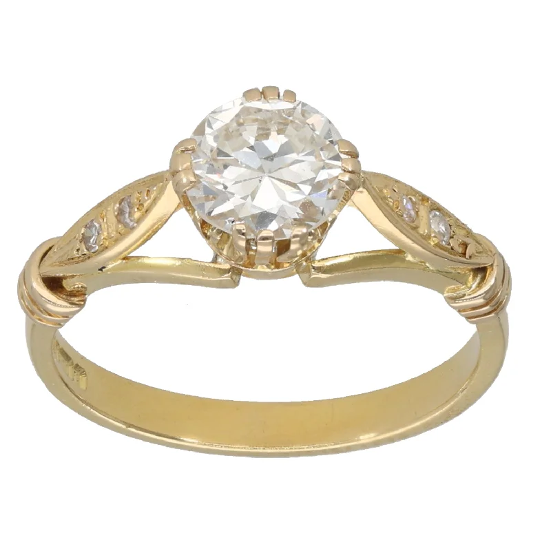 Men's Turquoise Engagement Rings in 925 Silver with a Southwestern - Inspired Band18ct Gold 1.04ct Diamond Solitaire Ring With Accents Size N Men's Turquoise Engagement Rings in 925 Silver with a Southwestern - Inspired Band18ct Gold 1.04ct Diamond Solitaire Ring With Accents Size N