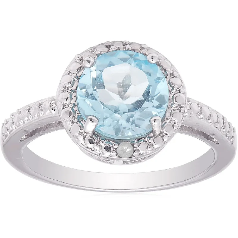 Tourmaline Gemstone Rings in 18K Two - Tone Gold with a Floral - Shaped Setting for a Feminine TouchDolce Giavonna Silverplated Blue Topaz and Diamond Accent Solitaire Ring (Size 7) Tourmaline Gemstone Rings in 18K Two - Tone Gold with a Floral - Shaped Setting for a Feminine TouchDolce Giavonna Silverplated Blue Topaz and Diamond Accent Solitaire Ring (Size 7)