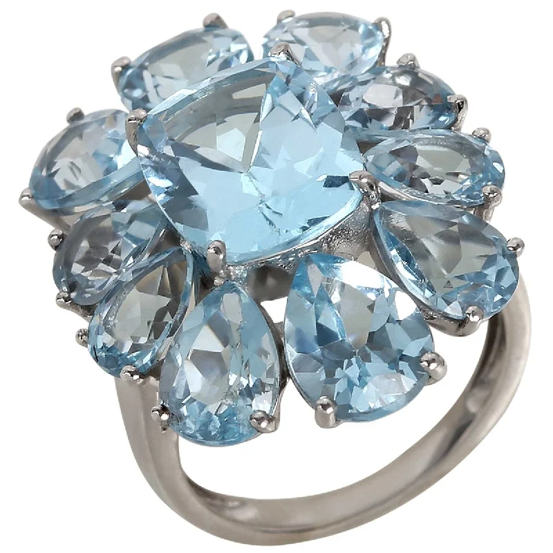 Emerald Gemstone Rings Set in Platinum with Filigree Work for a Vintage - Inspired Look925 Sterling Silver Sky Blue Topaz Ring Emerald Gemstone Rings Set in Platinum with Filigree Work for a Vintage - Inspired Look925 Sterling Silver Sky Blue Topaz Ring