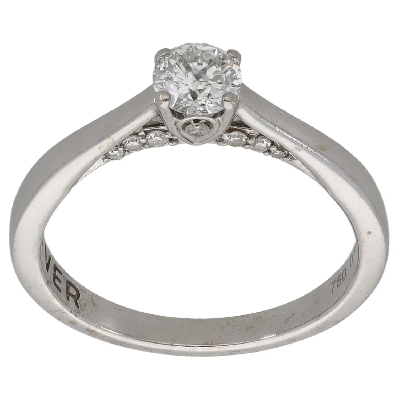 Men's Aquamarine Engagement Rings in 9K Gold with a Bezel - Set Stone18ct White Gold 0.45ct Diamond Solitaire Ring With Accent Stones Size M Men's Aquamarine Engagement Rings in 9K Gold with a Bezel - Set Stone18ct White Gold 0.45ct Diamond Solitaire Ring With Accent Stones Size M