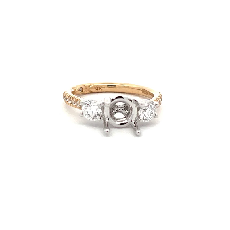 Men's Opal Engagement Rings in 10K Gold with a Milgrain - Trimmed BandDiamond Semi Mount Men's Opal Engagement Rings in 10K Gold with a Milgrain - Trimmed BandDiamond Semi Mount