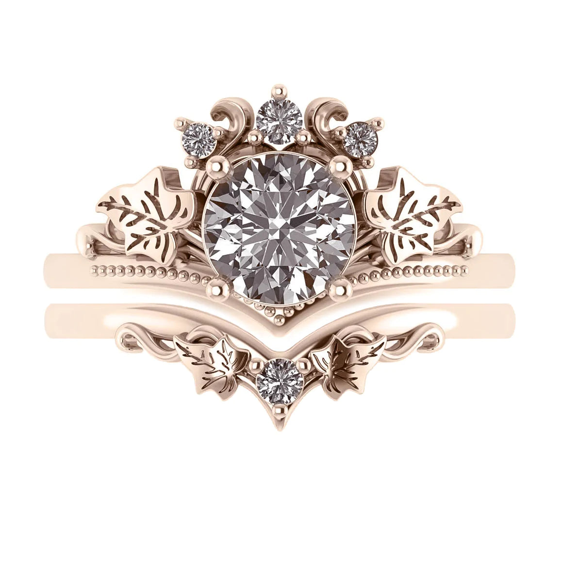 Men's Aquamarine Engagement Rings in 9K Gold with a Bezel - Set StoneCustom order: Ariadne bridal ring set with 1 carat lab diamond