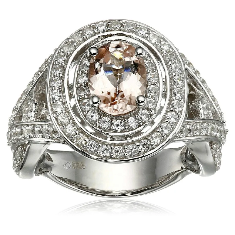Iolite Gemstone Rings in 10K Gold with a Twisted Band for a Distinctive and Stylish Accessory925 Sterling Silver Morganite and White Natural Zircon Ring Iolite Gemstone Rings in 10K Gold with a Twisted Band for a Distinctive and Stylish Accessory925 Sterling Silver Morganite and White Natural Zircon Ring