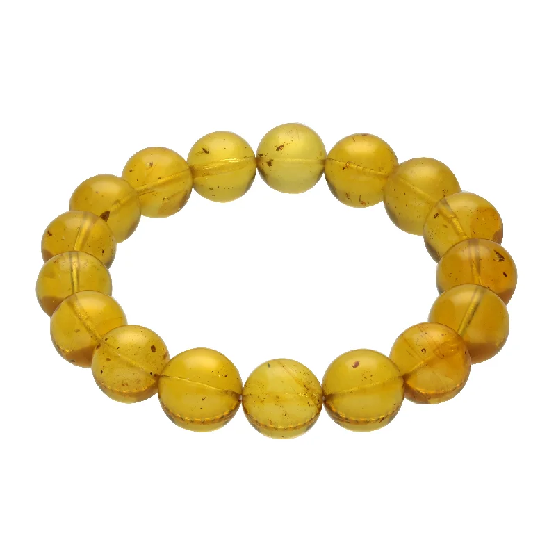 Amber Beaded Elasticated Bracelet D