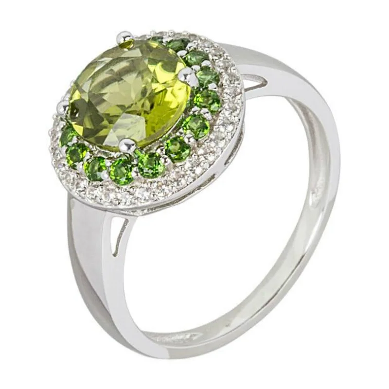 Opal Gemstone Rings in Rose Gold with a Milgrain Edge for a Feminine and Romantic Style925 Sterling Silver Peridot and Chrome Diopside Ring Opal Gemstone Rings in Rose Gold with a Milgrain Edge for a Feminine and Romantic Style925 Sterling Silver Peridot and Chrome Diopside Ring
