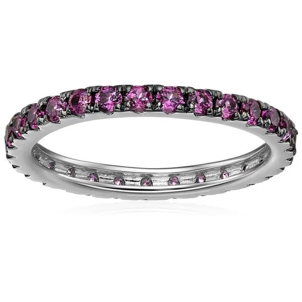 Jasper Gemstone Rings in 18K Gold Vermeil with a Matte Finish for a Subtle and Elegant LookSterling Silver Rhodolite Eternity Band Ring, Size 7 - Red Jasper Gemstone Rings in 18K Gold Vermeil with a Matte Finish for a Subtle and Elegant LookSterling Silver Rhodolite Eternity Band Ring, Size 7 - Red