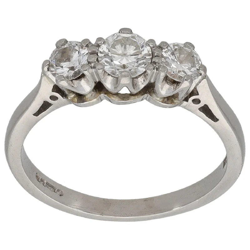 Men's Alexandrite Engagement Rings in Platinum with a Hidden Halo of DiamondsPlatinum 0.73ct Diamond Trilogy Ring Size N Men's Alexandrite Engagement Rings in Platinum with a Hidden Halo of DiamondsPlatinum 0.73ct Diamond Trilogy Ring Size N