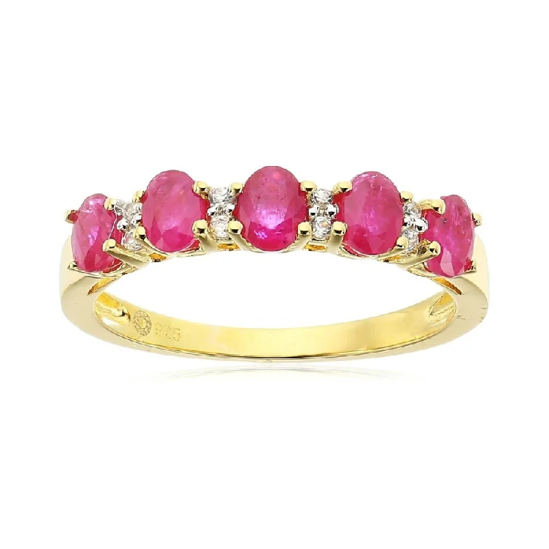 Tanzanite Gemstone Rings in 10K Gold with a Trilogy Design for a Sophisticated GiftYellow Gold-Plated Silver Burmese Ruby & White Zirconia Ring Tanzanite Gemstone Rings in 10K Gold with a Trilogy Design for a Sophisticated GiftYellow Gold-Plated Silver Burmese Ruby & White Zirconia Ring