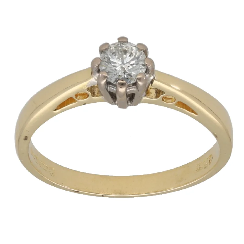 Men's Lapis Lazuli Engagement Rings in Sterling Silver with a Star - Shaped Stone Setting18ct Gold 0.25ct Diamond Solitaire Ring Size L