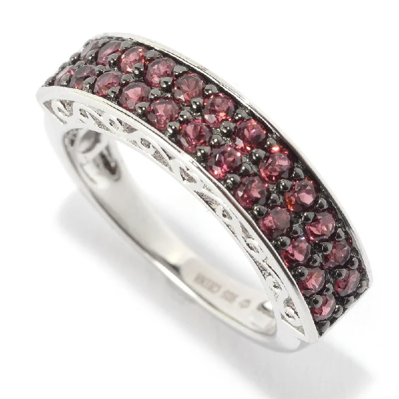 Citrine Gemstone Rings in Stainless Steel with a Stackable Design for a Trendy Everyday WearPinctore Ster Silver Double-Row 1.1ctw Red Garnet Stackable Band Ring, Size 7 Citrine Gemstone Rings in Stainless Steel with a Stackable Design for a Trendy Everyday WearPinctore Ster Silver Double-Row 1.1ctw Red Garnet Stackable Band Ring, Size 7