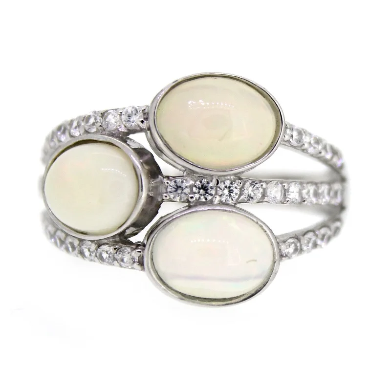 Peridot Gemstone Rings in 14K Gold - Filled Metal with a Pave - Set Band for a Sparkling Look925 Sterling Silver Ethiopian Opal and White Natural Zircon 3-Stone Ring Peridot Gemstone Rings in 14K Gold - Filled Metal with a Pave - Set Band for a Sparkling Look925 Sterling Silver Ethiopian Opal and White Natural Zircon 3-Stone Ring