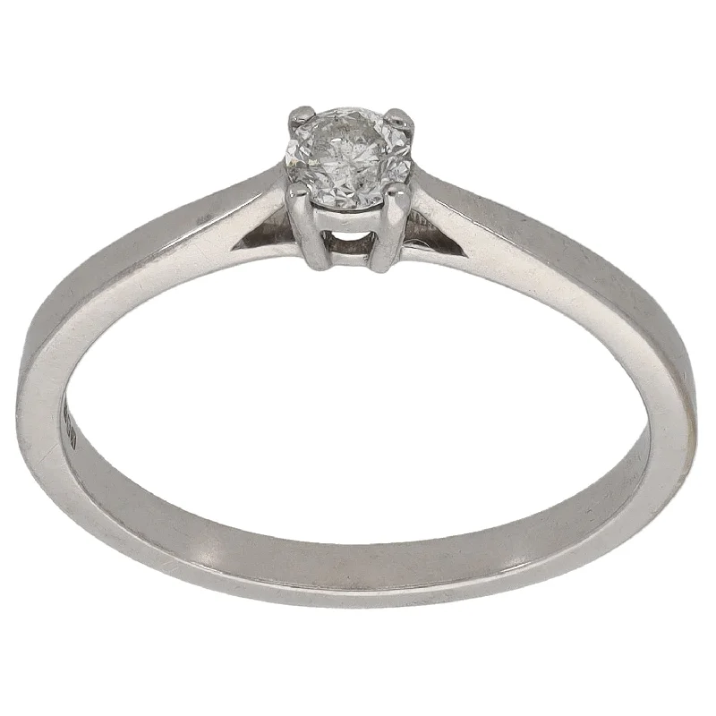 Men's Diamond Engagement Rings with Platinum Band and Halo Setting for a Luxury Proposal18ct White Gold 0.15ct Diamond Solitaire Ring Size M Men's Diamond Engagement Rings with Platinum Band and Halo Setting for a Luxury Proposal18ct White Gold 0.15ct Diamond Solitaire Ring Size M
