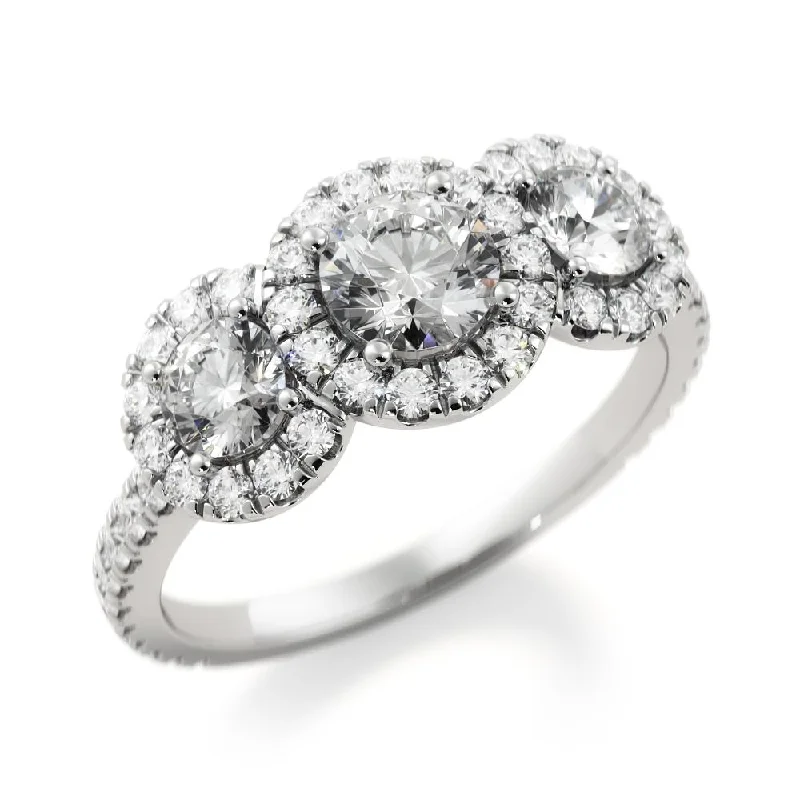 Men's Tourmaline Engagement Rings in 18K Two - Tone Gold with a Floral - Inspired SettingLight Source Halo Natural Round  Diamond Engagement Ring