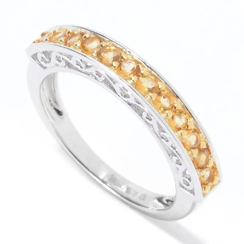 Moonstone Gemstone Rings in Silver - Plated Copper with a Celtic - Inspired Pattern for a Mystical VibeRhodium Over Sterling Silver 0.45ctw Citrine Ring Moonstone Gemstone Rings in Silver - Plated Copper with a Celtic - Inspired Pattern for a Mystical VibeRhodium Over Sterling Silver 0.45ctw Citrine Ring
