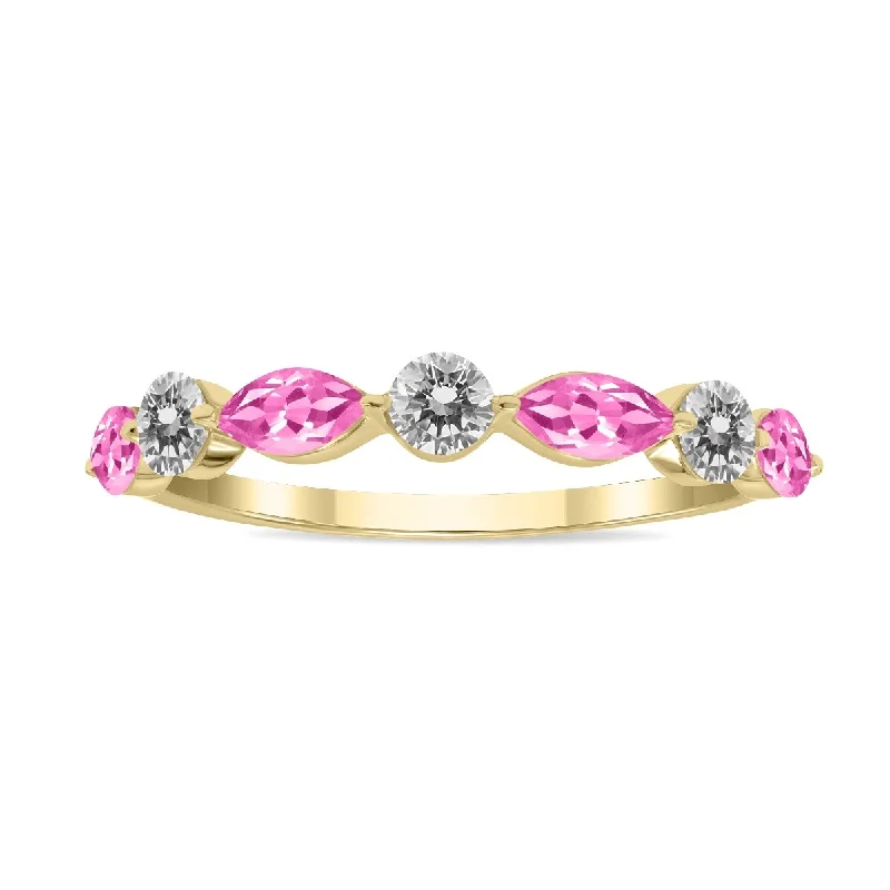 Ruby Gemstone Rings in 14K Yellow Gold with a Solitaire Setting for a Classic and Bold StatementMarquee Jewels 3/4 CTW Marquise Shape Pink Topaz and Diamond Wedding Band in 10K Yellow Gold Ruby Gemstone Rings in 14K Yellow Gold with a Solitaire Setting for a Classic and Bold StatementMarquee Jewels 3/4 CTW Marquise Shape Pink Topaz and Diamond Wedding Band in 10K Yellow Gold
