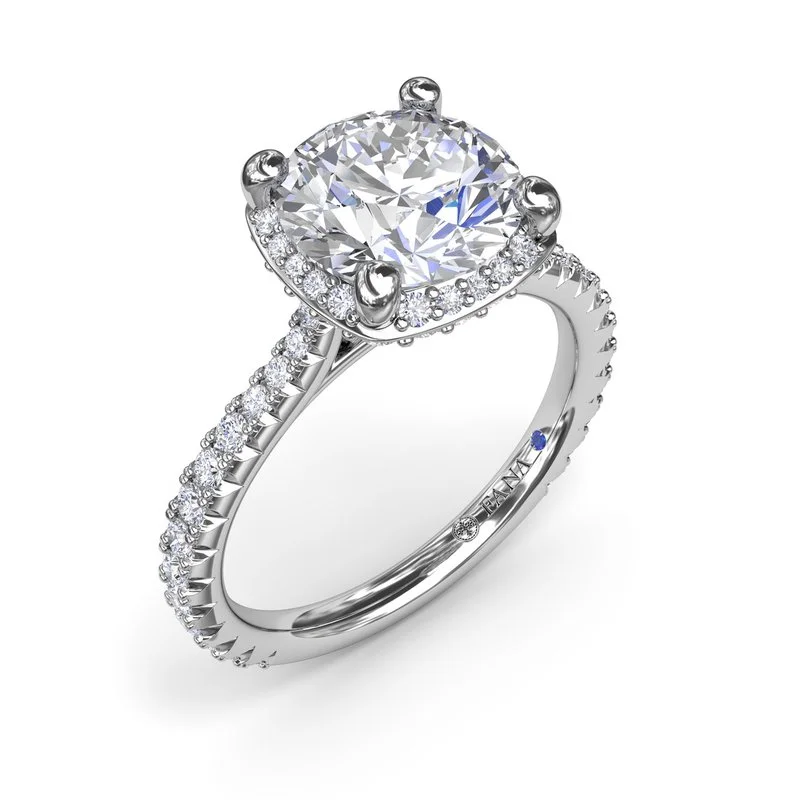 Men's Sapphire Engagement Rings in 18K White Gold with Pave Diamond AccentsShared Prong Diamond Semi-mount Engagement Ring Men's Sapphire Engagement Rings in 18K White Gold with Pave Diamond AccentsShared Prong Diamond Semi-mount Engagement Ring