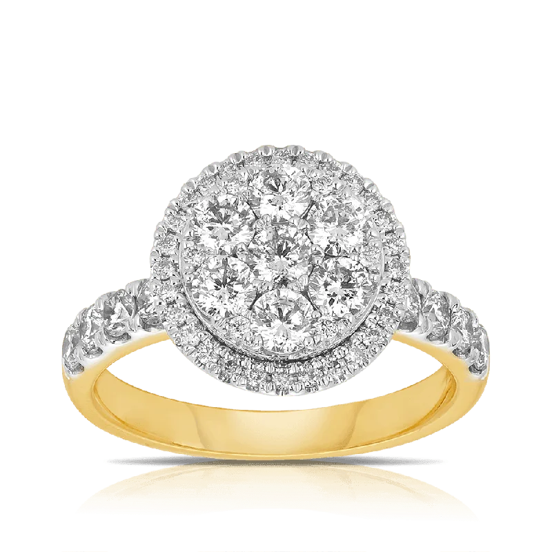 Men's Garnet Engagement Rings in 18K Gold Vermeil with Intricate Engraved Details1.50ct TW Diamond Cluster Halo Engagement Ring in 9ct Yellow and White Gold Men's Garnet Engagement Rings in 18K Gold Vermeil with Intricate Engraved Details1.50ct TW Diamond Cluster Halo Engagement Ring in 9ct Yellow and White Gold